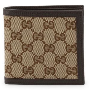Beige & Brown Gucci Canvas Wallet